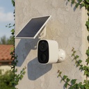 Kit Camara Seguridad Cb54 Wifi 2w Panel Solar Blanco