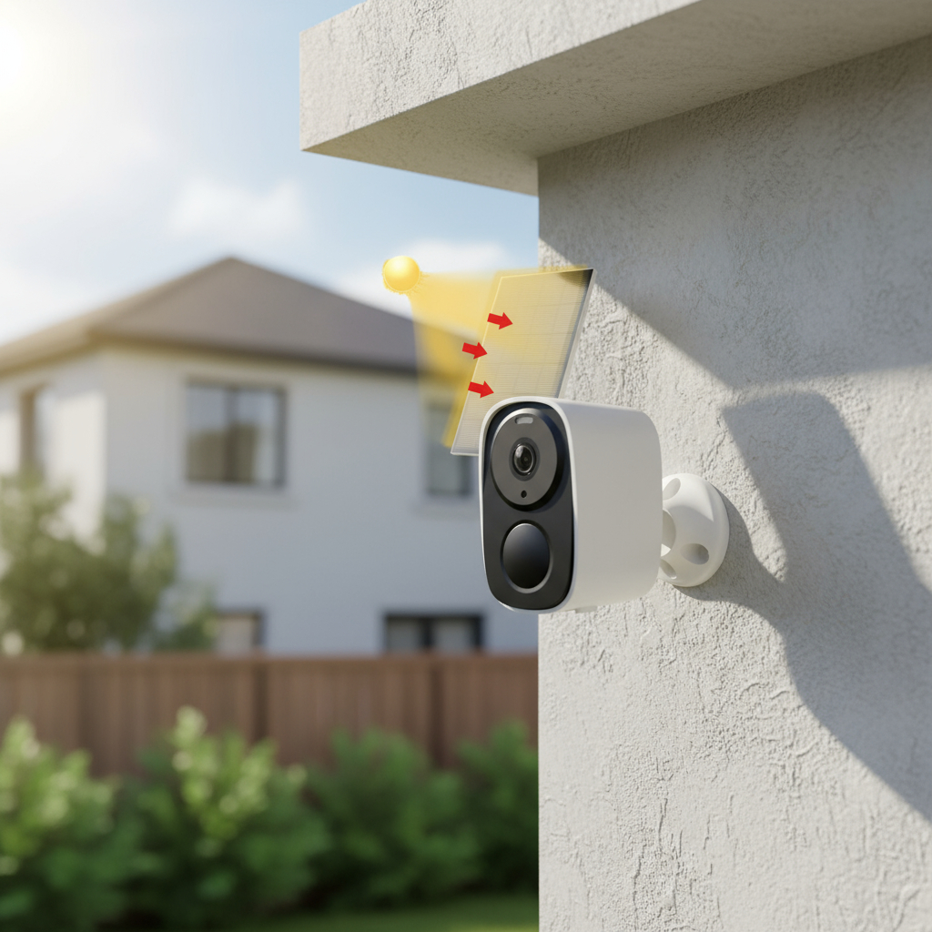 Kit Camara Seguridad Cb54 Wifi 2w Panel Solar Blanco