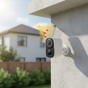 Kit Camara Seguridad Cb54 Wifi 2w Panel Solar Blanco