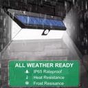 Lámpara De Pared Ip65 90led Luz Blanca 5000k Negro