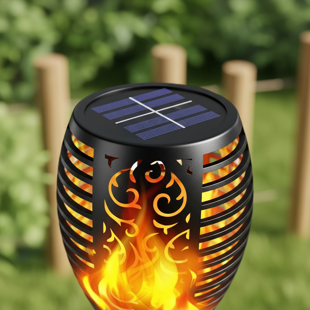 Luz Solar Jardín Led Ip65 - Negro