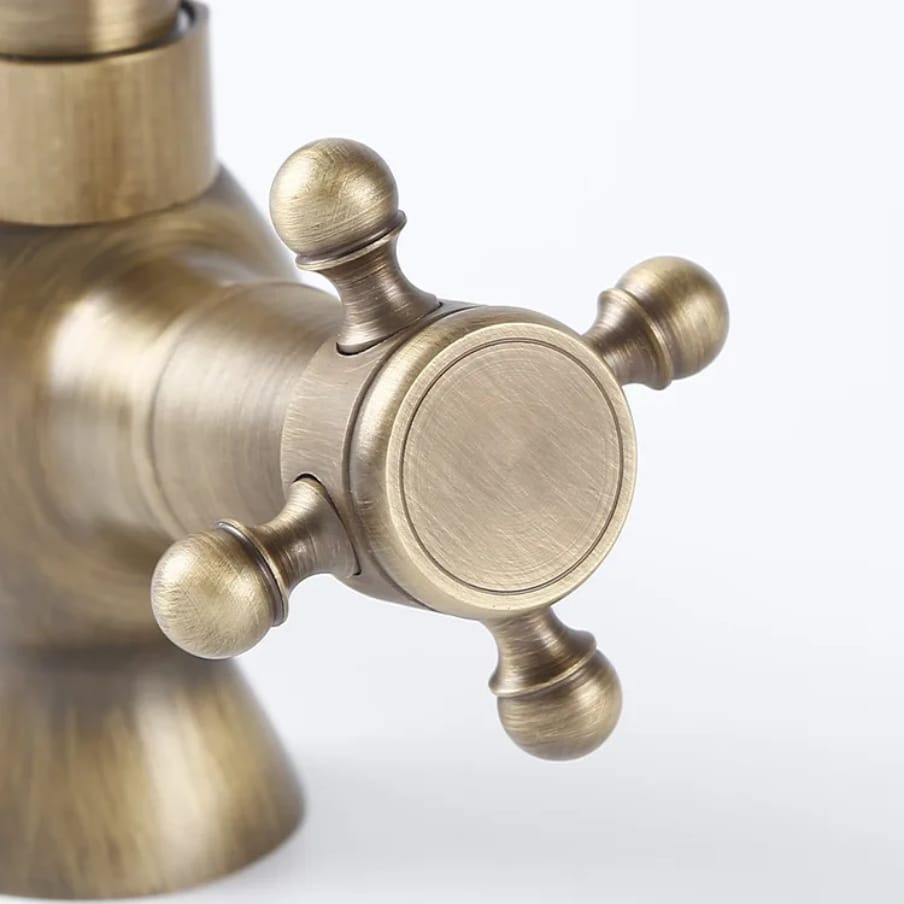 Grifería Canilla De Baño Vintage Oem Elegante Y Funcional - Dorado Oscuro - Cromado