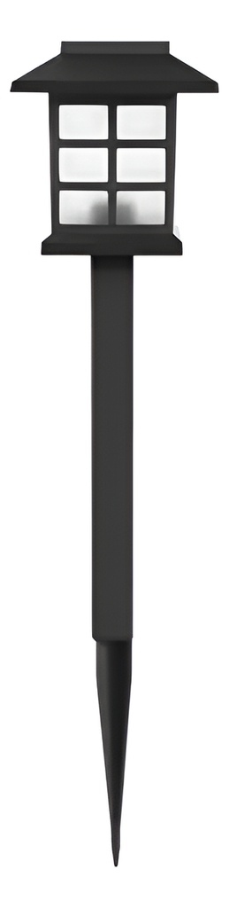 Pack X2 Luces Solares Con Energia Solar Jardín Impermeables Negro