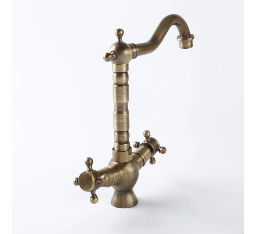 Grifería Canilla De Baño Vintage Oem Elegante Y Funcional - Dorado Oscuro - Cromado