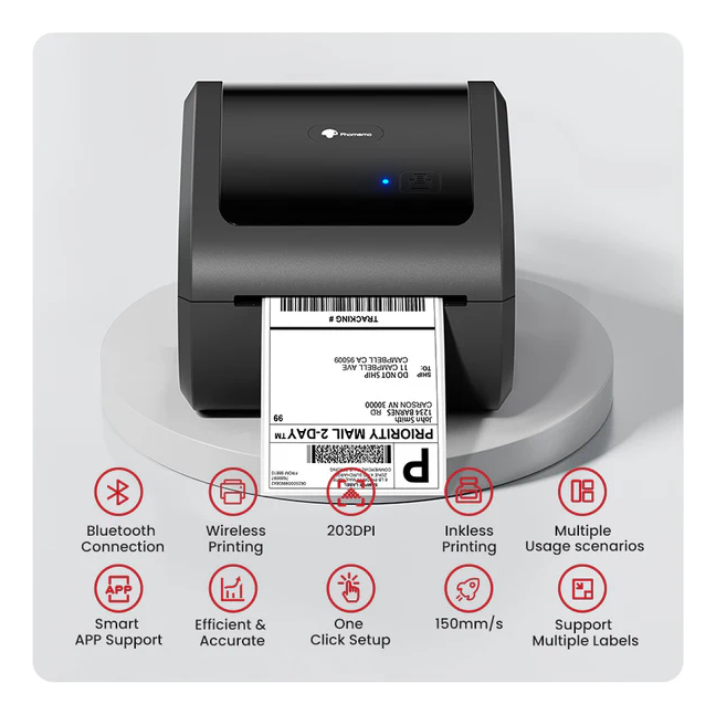 Impresora Mercado Envios Termica Bluetooth Phomemo D520-bt Negro