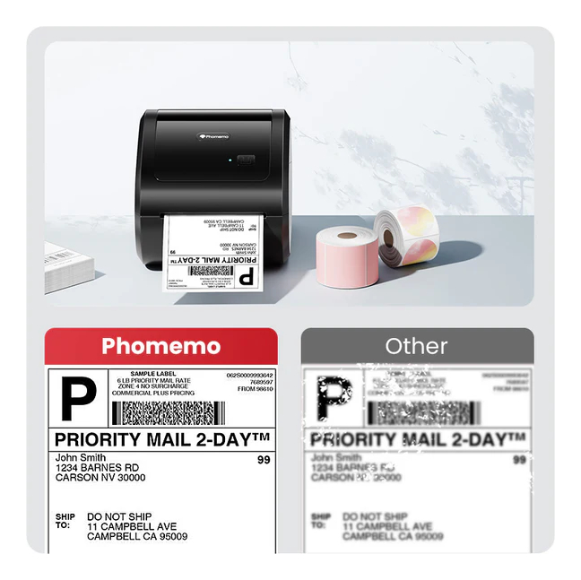 Impresora Mercado Envios Termica Bluetooth Phomemo D520-bt Negro