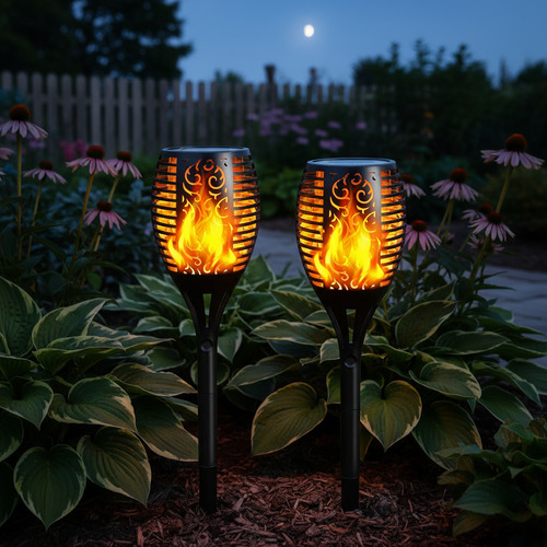 Luz Solar Jardín Led Ip65 - Negro